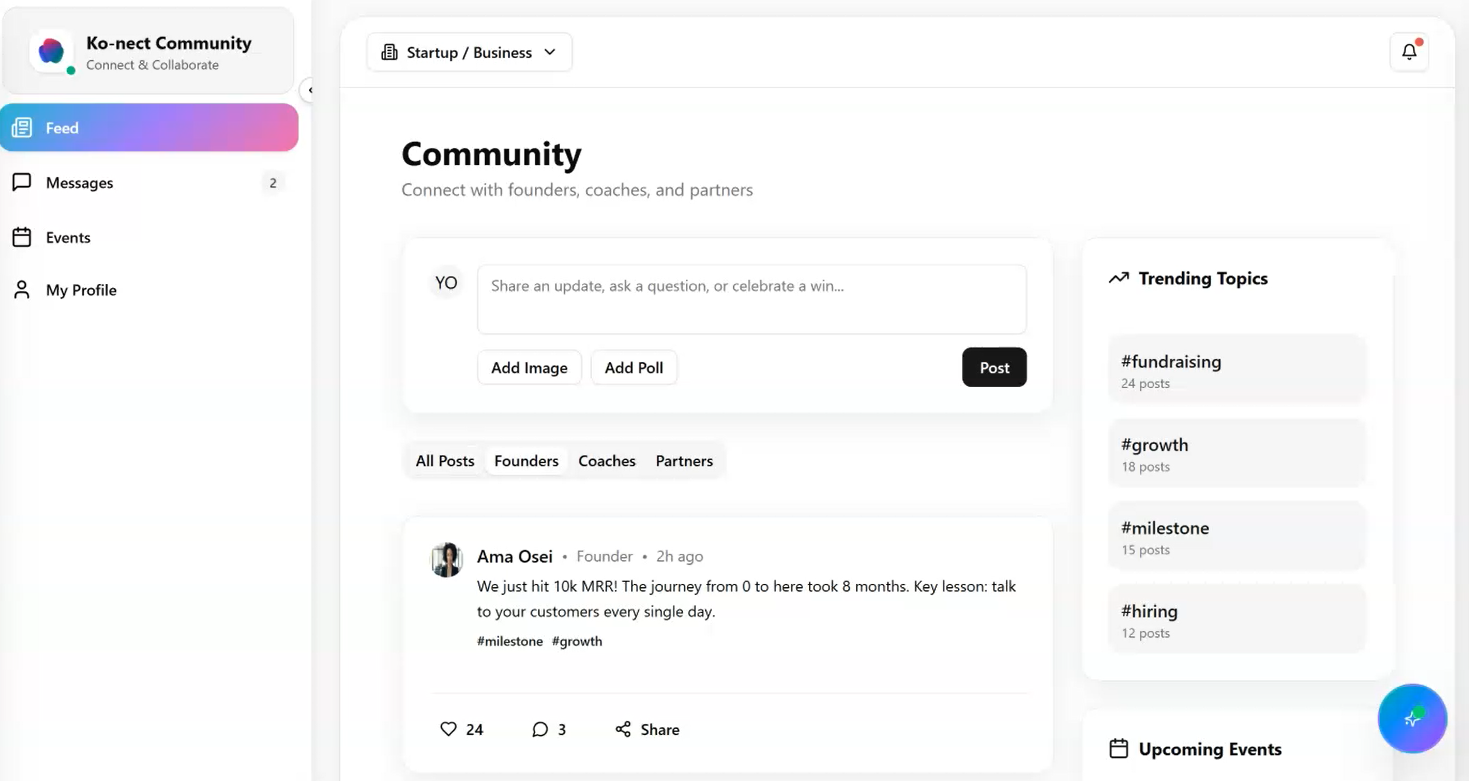 Community module screenshot